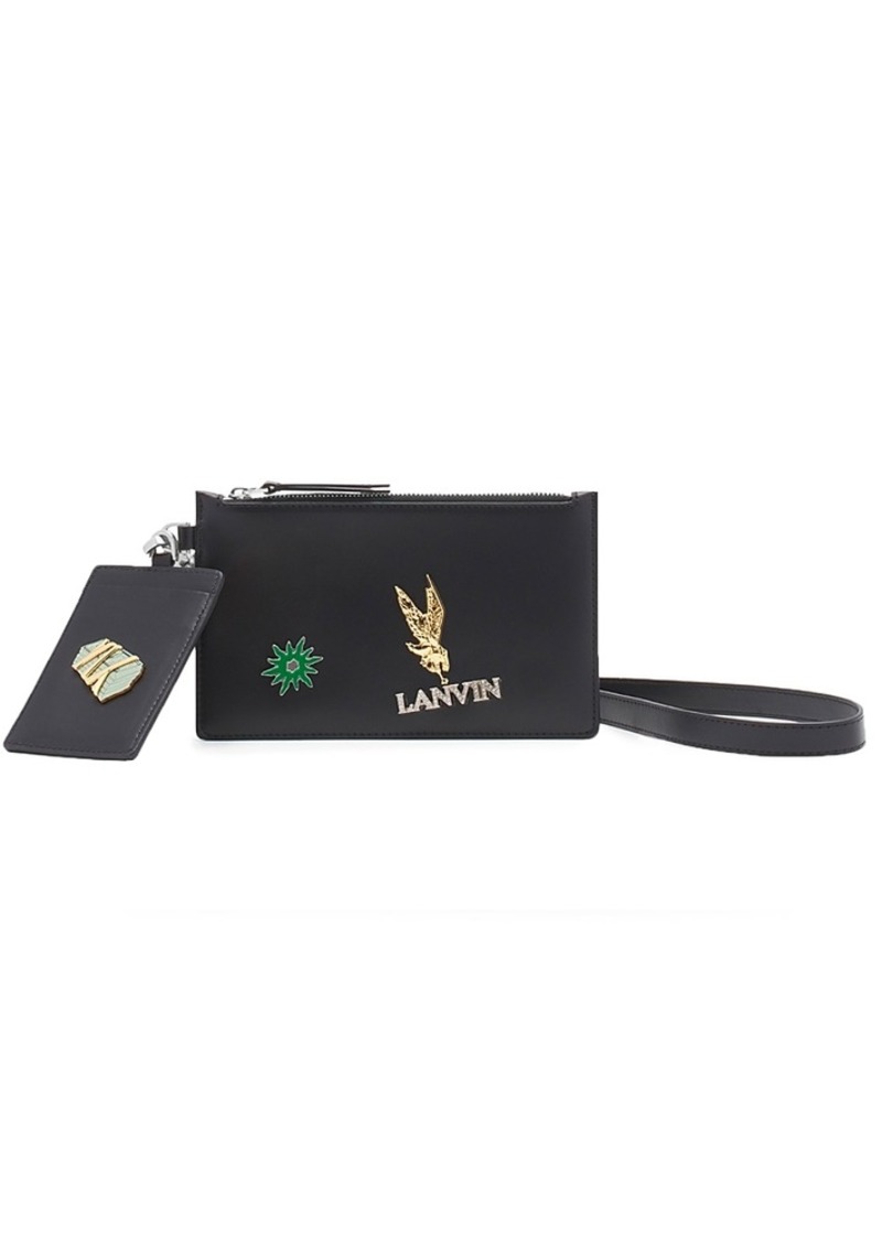 Lanvin X Future Leather Double Clutch With Pins