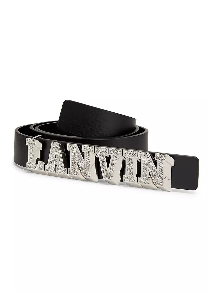 Lanvin x Future Strass Logo Leather Belt