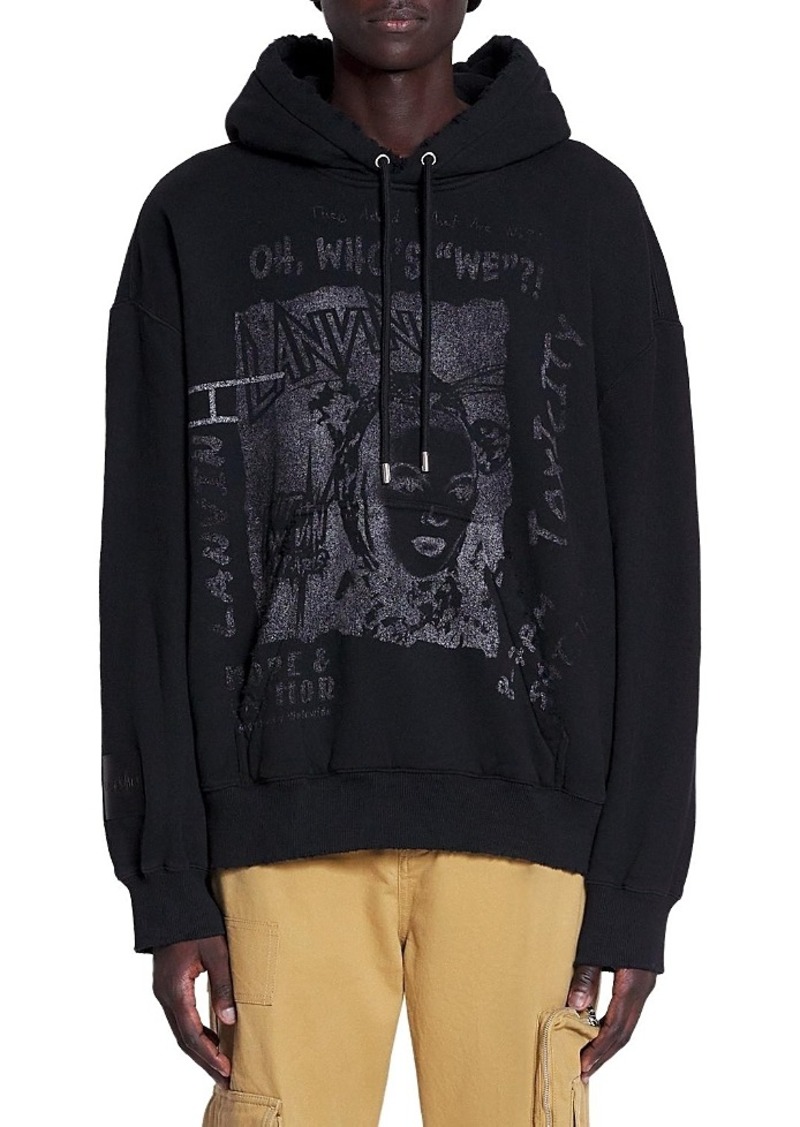 Lanvin X Future Unisex Loose-Fit Printed Hoodie