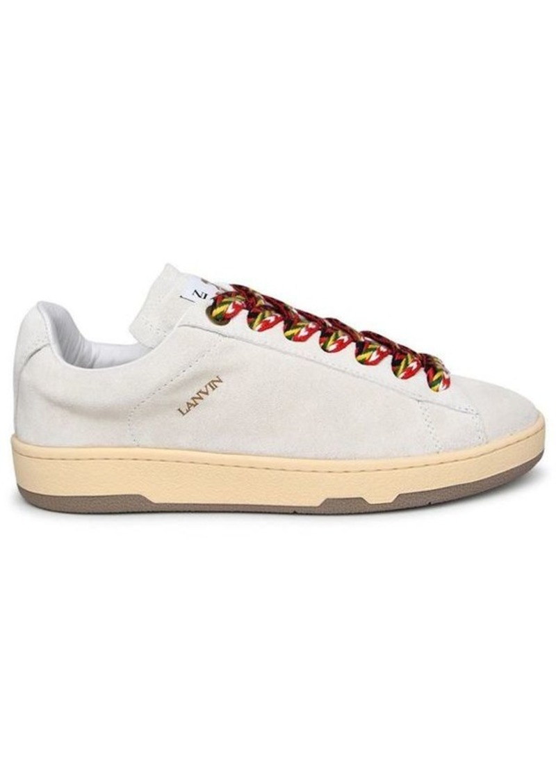 Lanvin Lite Curb sneakers in ivory suede