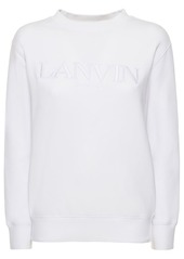 Lanvin Logo Embroidered Cotton Sweatshirt