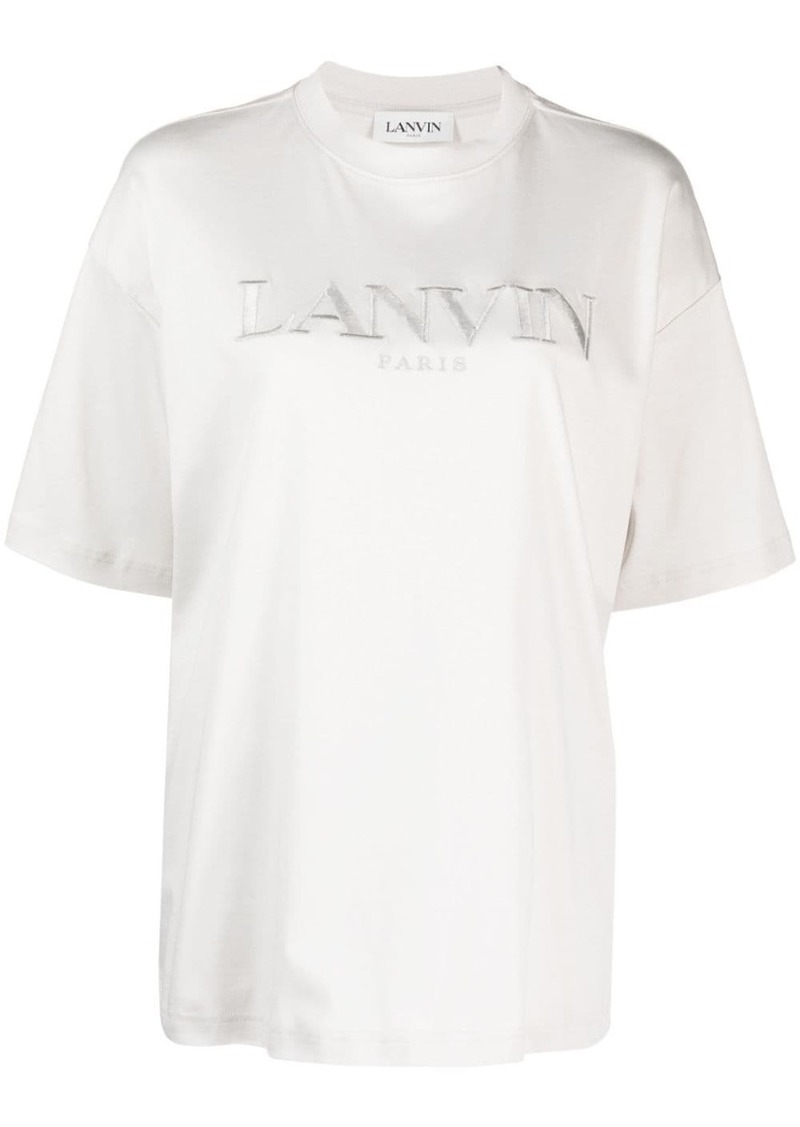 Lanvin logo-embroidered cotton T-shirt