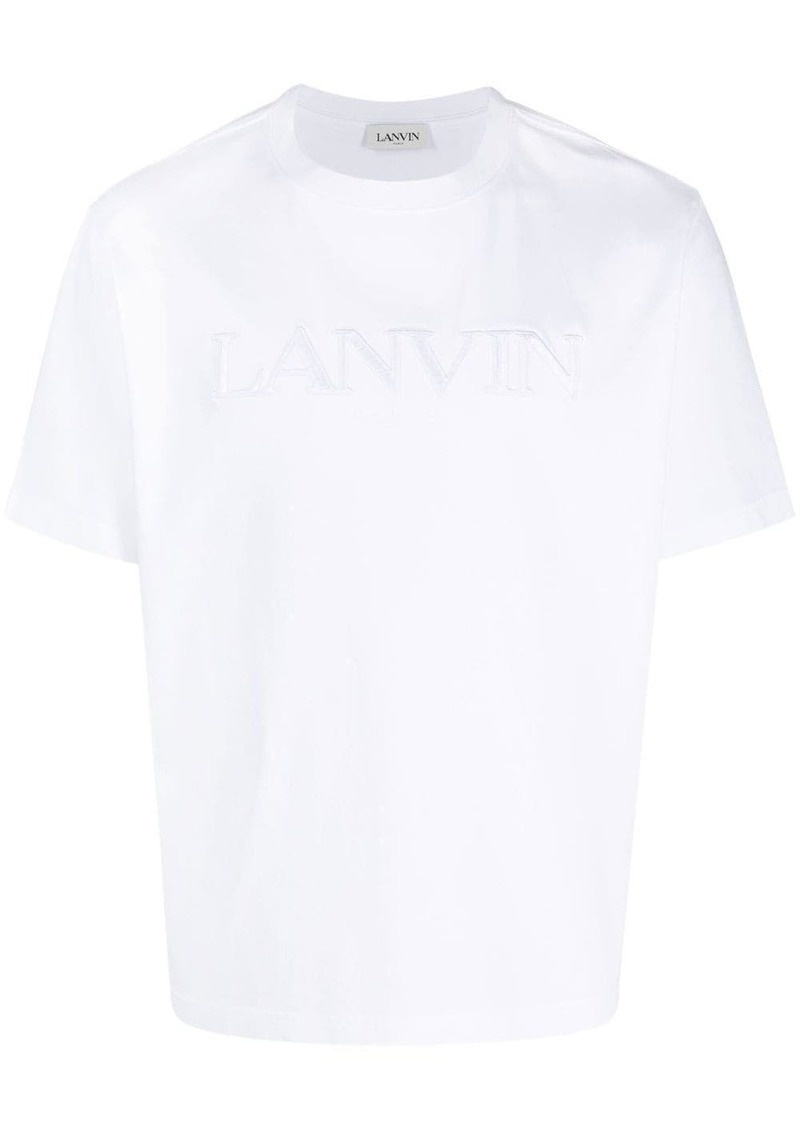 Lanvin logo-embroidered crew-neck cotton T-shirt