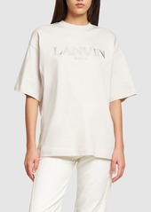 Lanvin Logo Embroidered Oversize Jersey T-shirt