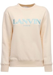 Lanvin Logo Embroidery Cotton Jersey Sweatshirt