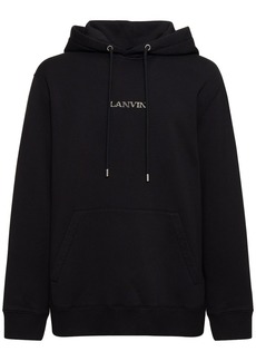 Lanvin Logo Embroidery Oversized Cotton Hoodie