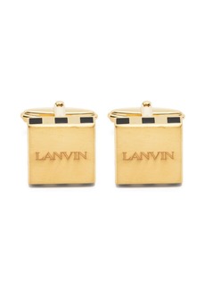 Lanvin logo-engraved gold-plated cufflinks