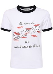 Lanvin Logo Print Cotton Jersey T-shirt