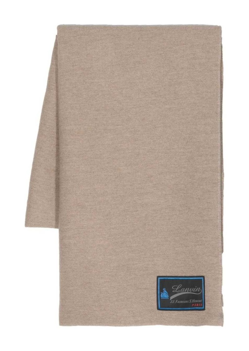 Lanvin logo-tag cashmere scarf