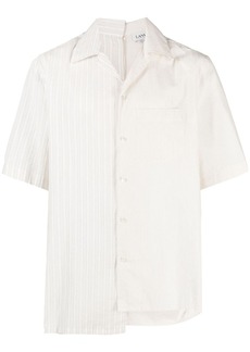 Lanvin mix-stripe asymmetric cotton shirt