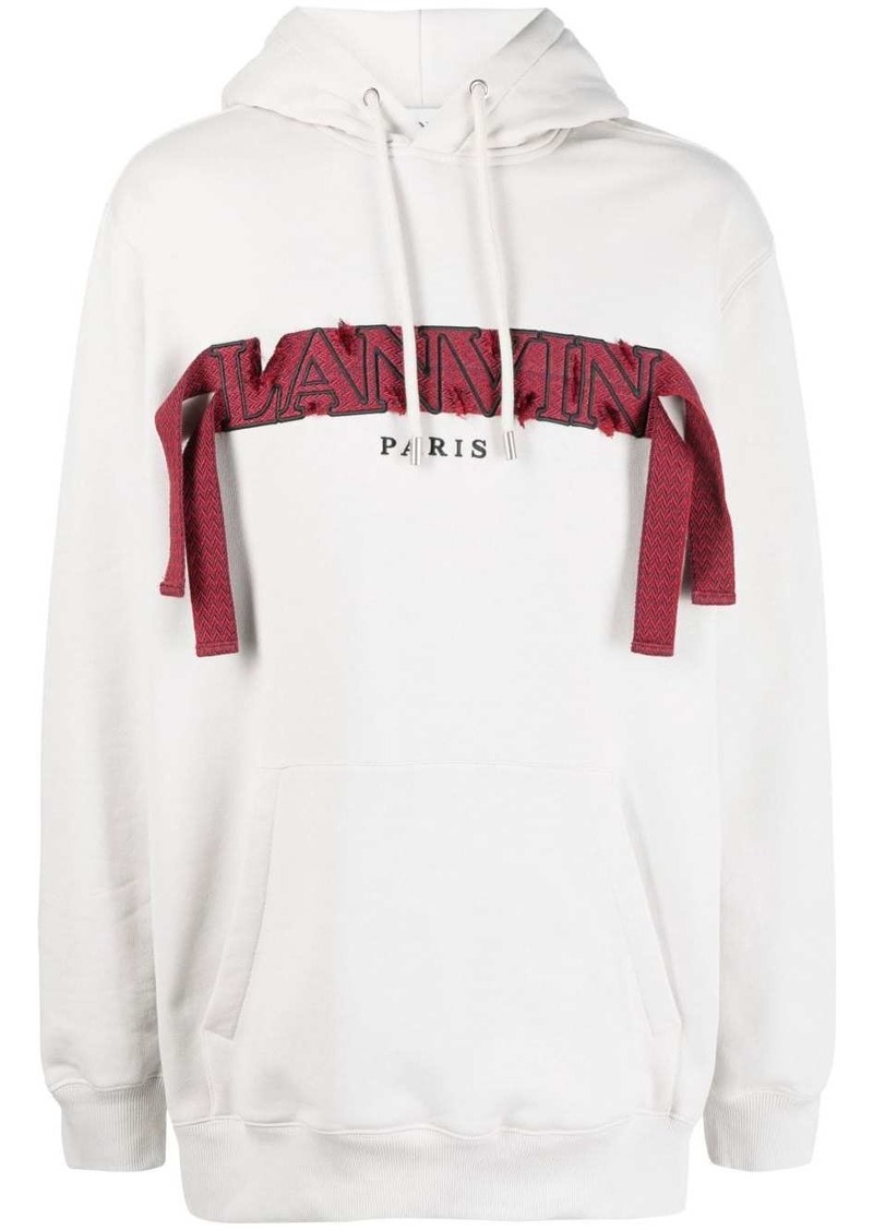 Lanvin oversized logo-appliqué hoodie