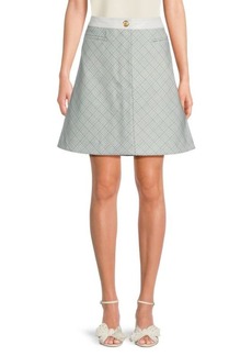 Lanvin Plaid A-line Mini Skirt