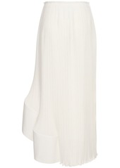 Lanvin Pleated High Waist Midi Skirt