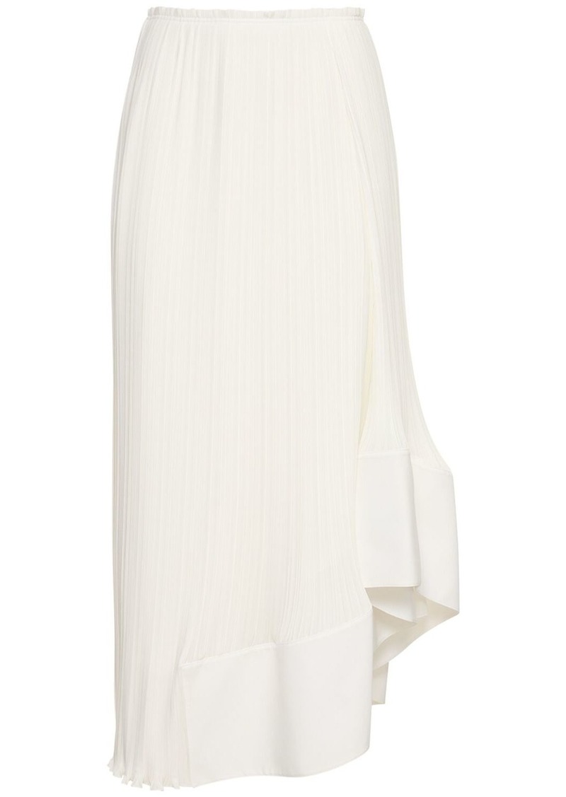 Lanvin Pleated High Waist Midi Skirt
