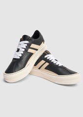 Lanvin Pluto Leather Low Top Sneakers