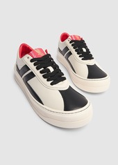 Lanvin Pluto Leather Low Top Sneakers