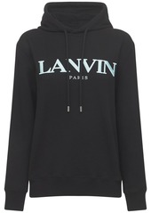 Lanvin Printed Logo Cotton Jersey Hoodie