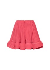 Lanvin Ruffled Charmeuse Mini Skirt