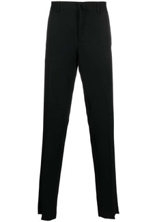 Lanvin satin-trim tailored wool trousers