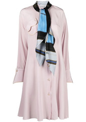 Lanvin scarf-detail silk shirtdress