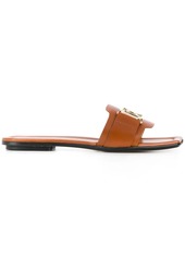 Lanvin square toe leather sandals