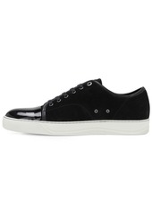 Lanvin Suede & Leather Low Top Sneakers