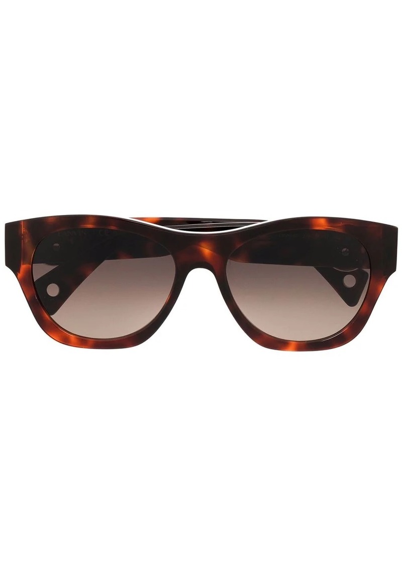 Lanvin tortoiseshell-effect logo-plaque sunglasses