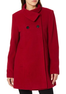Larry Levine Women's Double Breasted Plush Wool Coat  m