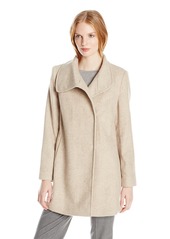 LARRY LEVINE Women's Wool Herringbone Coat