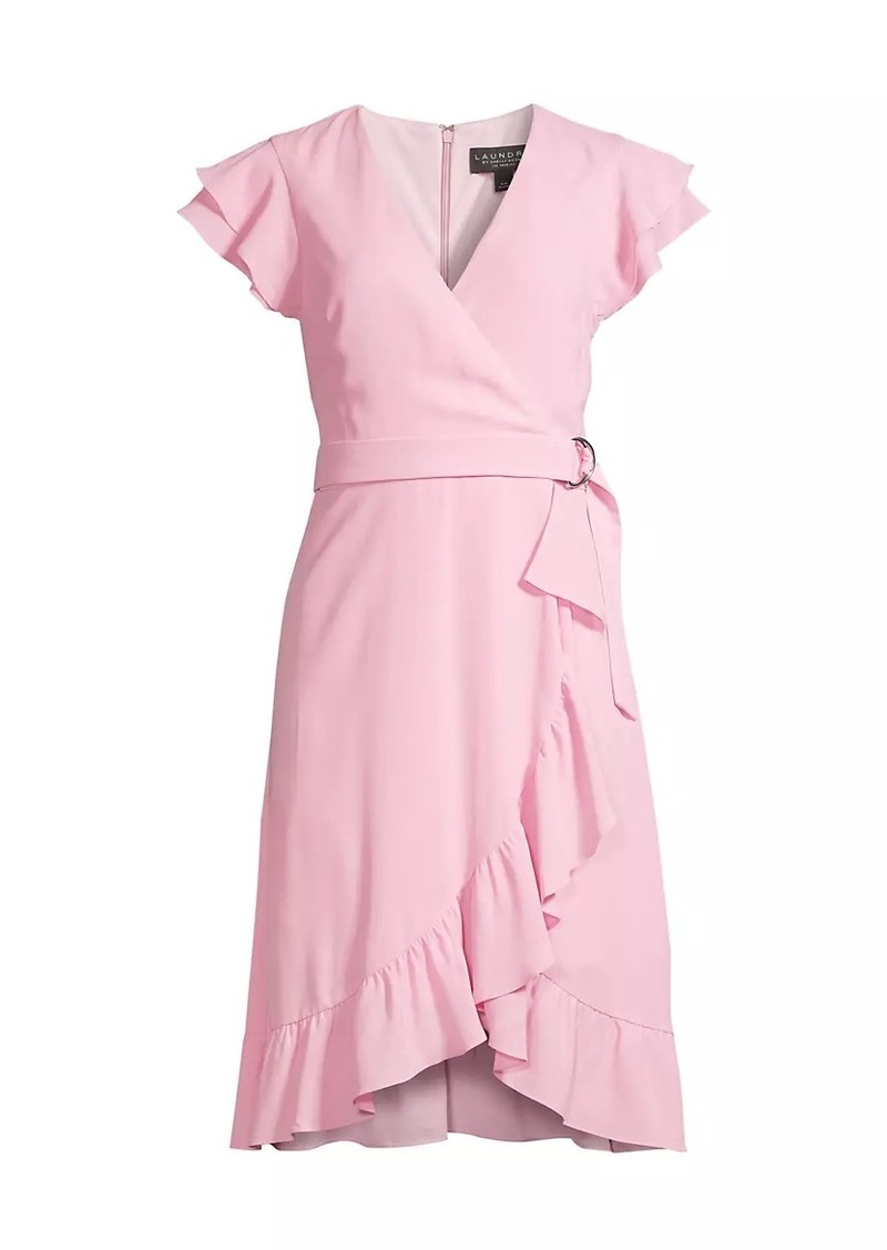 Laundry by Shelli Segal Belted Flutter-Sleeve Dress