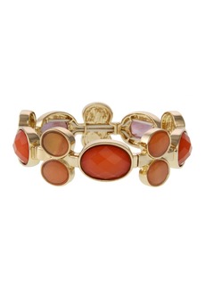 Laundry by Shelli Segal Cabochon Stone Stretch Bracelet in Coral at Nordstrom Rack