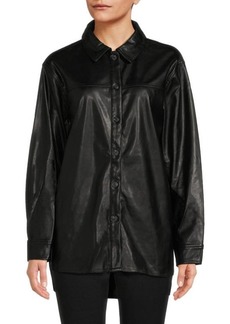 Laundry by Shelli Segal Faux Leather Shirt Jacket