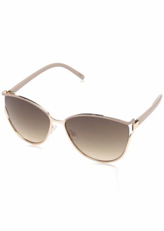 LAUNDRY BY SHELLI SEGAL LD174 Metal Women's Cat Eye Sunglasses with 100% UV Protection. Stylish Gifts for Her