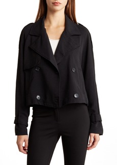Laundry by Shelli Segal Airflow Crop Trench in Black at Nordstrom Rack