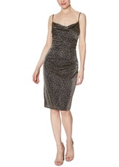 Laundry by Shelli Segal Animal-Print Ruched Dress