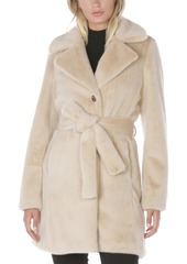 Laundry by Shelli Segal Belted Faux-Fur Coat