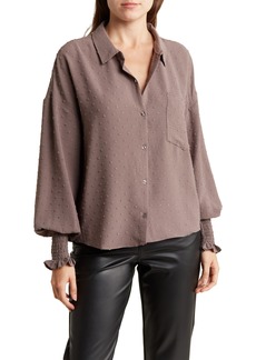 Laundry by Shelli Segal Button-Up Shirt in Mocha at Nordstrom Rack