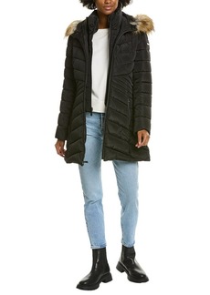Laundry by Shelli Segal Chevron Quilted Coat