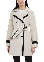 Laundry by Shelli Segal Color-Blocked Belted Trench Coat