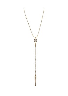 "Laundry By Shelli Segal Crystal Circle Bar 25"" Lariat Necklace - Gold-tone"