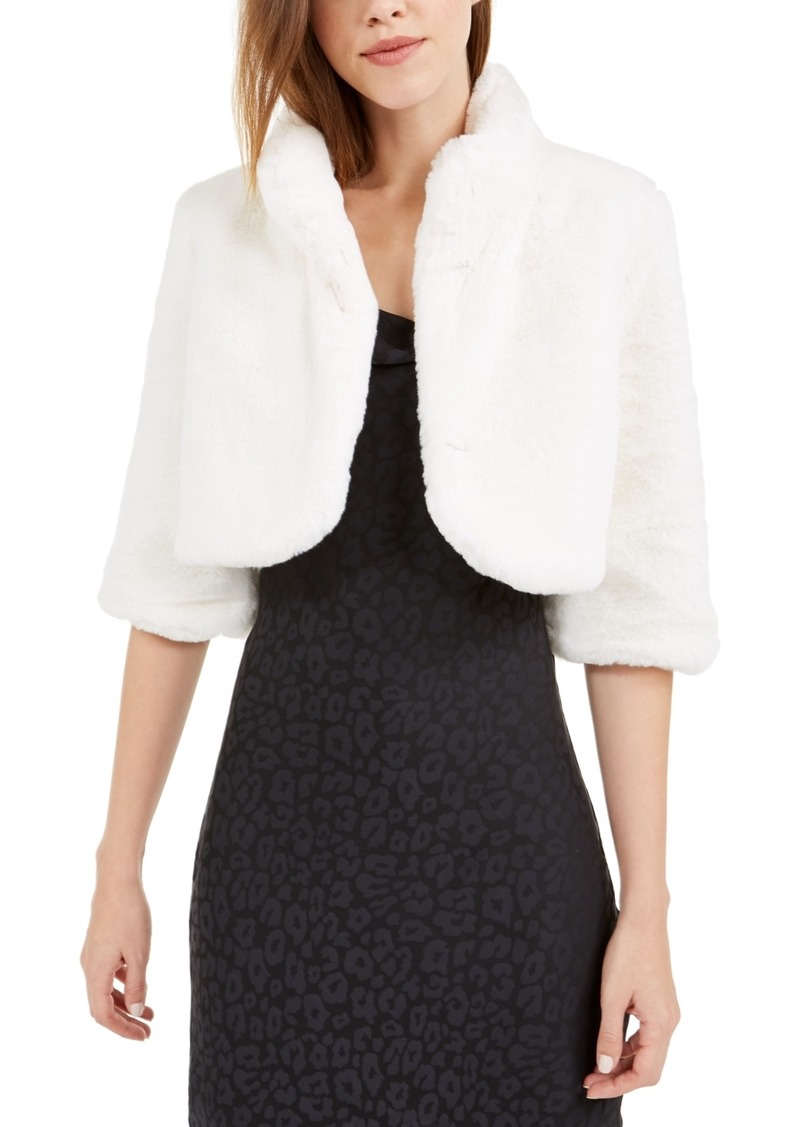 Laundry by Shelli Segal Faux-Fur Shrug - Ivory