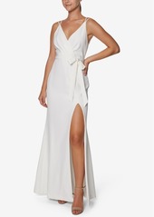 Laundry by Shelli Segal Faux-Wrap Gown