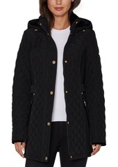 Laundry by Shelli Segal Fleece-Lined Hooded Quilted Coat