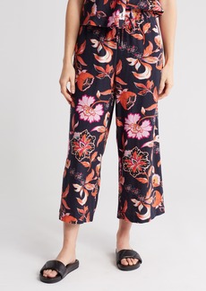 Laundry by Shelli Segal Floral Print Wide Leg Pants in Navy Floral at Nordstrom Rack