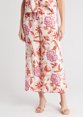 Laundry by Shelli Segal Floral Print Wide Leg Pants in Navy Floral at Nordstrom Rack