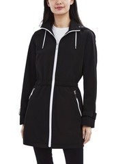 Laundry by Shelli Segal Hooded Water-Resistant Anorak Raincoat