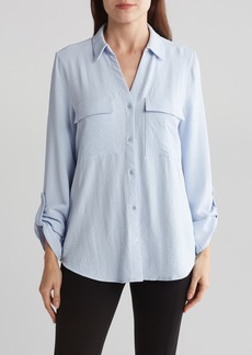 Laundry by Shelli Segal Long Sleeve Blouse in Light Blue at Nordstrom Rack