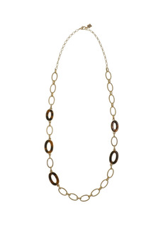 Laundry By Shelli Segal Oval Tortoise Rings Necklace - Tort