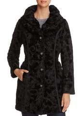 Laundry by Shelli Segal Reversible Faux Shearling & Quilted Coat 