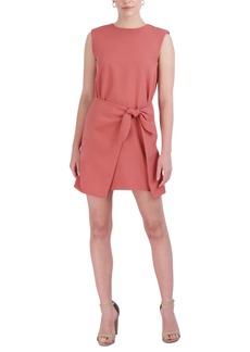 Laundry by Shelli Segal Tie-Front A-Line Mini Dress - Rose